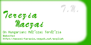 terezia maczai business card